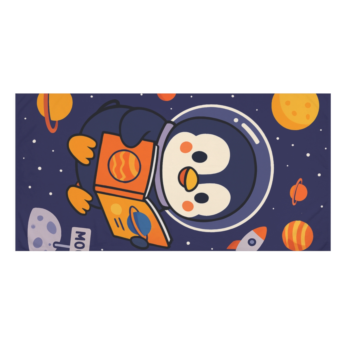 Space School Penguin Explorer soft cotton towels