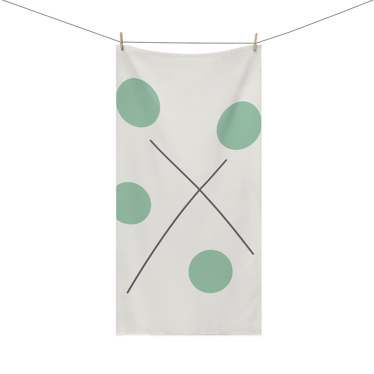 Sparse Circular And Line Cluster designer printed towels