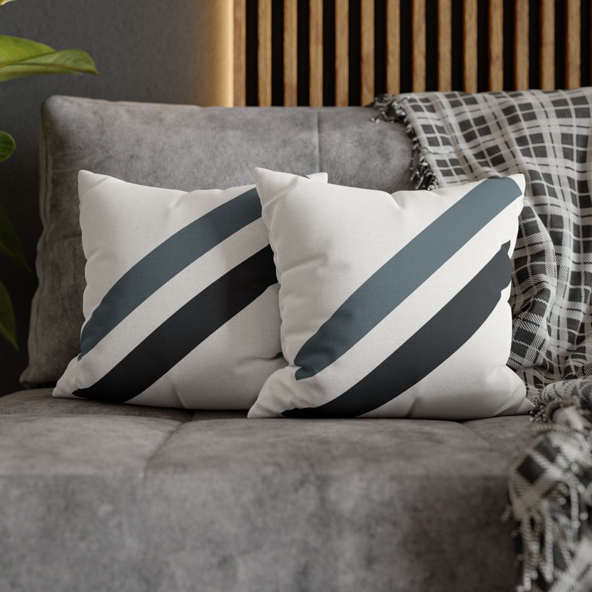 Sparse Diagonal Bar Pair trendy patterned pillow cases