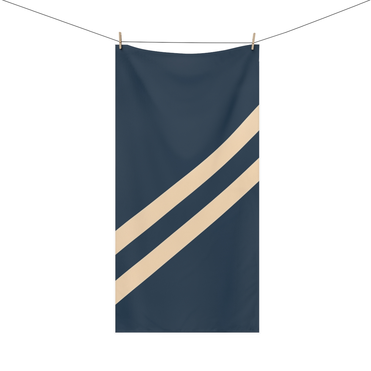 Sparse Diagonal Stripe Pair personalized bath towels