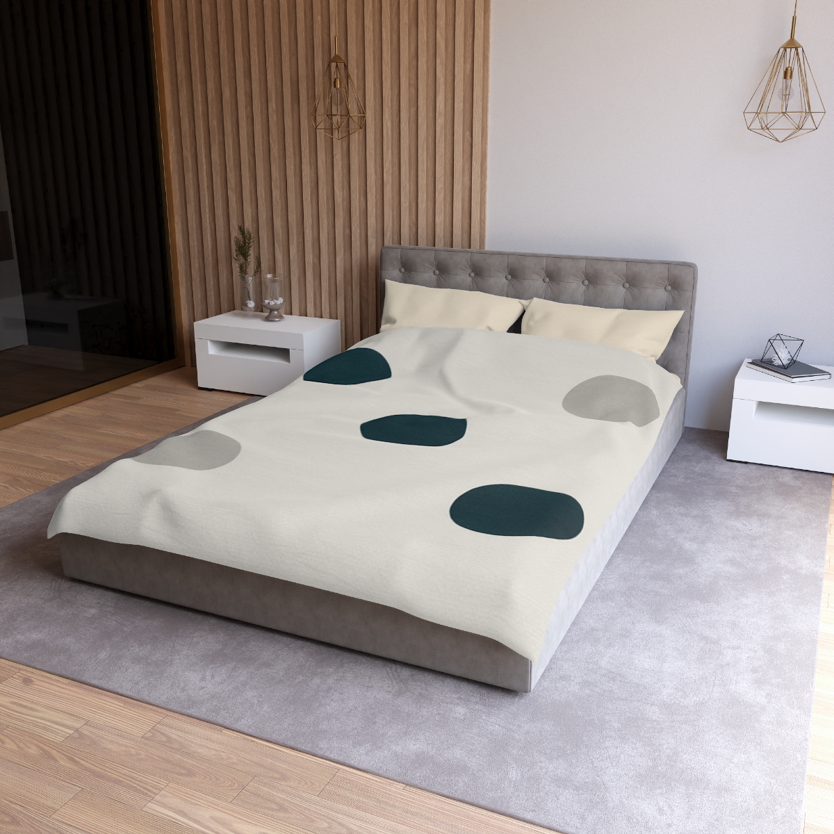 Sparse Dot Grid Rhythm personalized bedding duvets