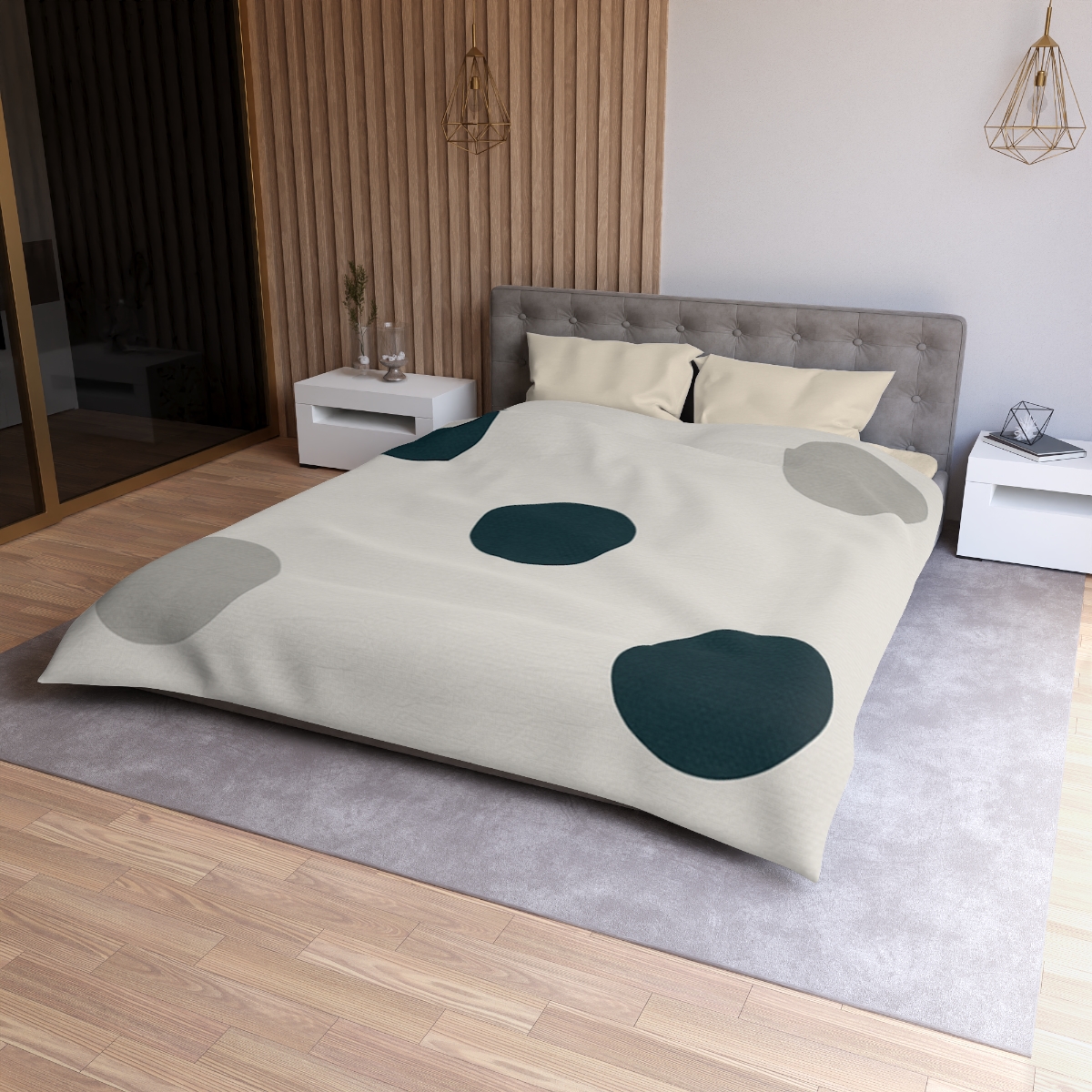 Sparse Dot Grid Rhythm personalized bedding duvets