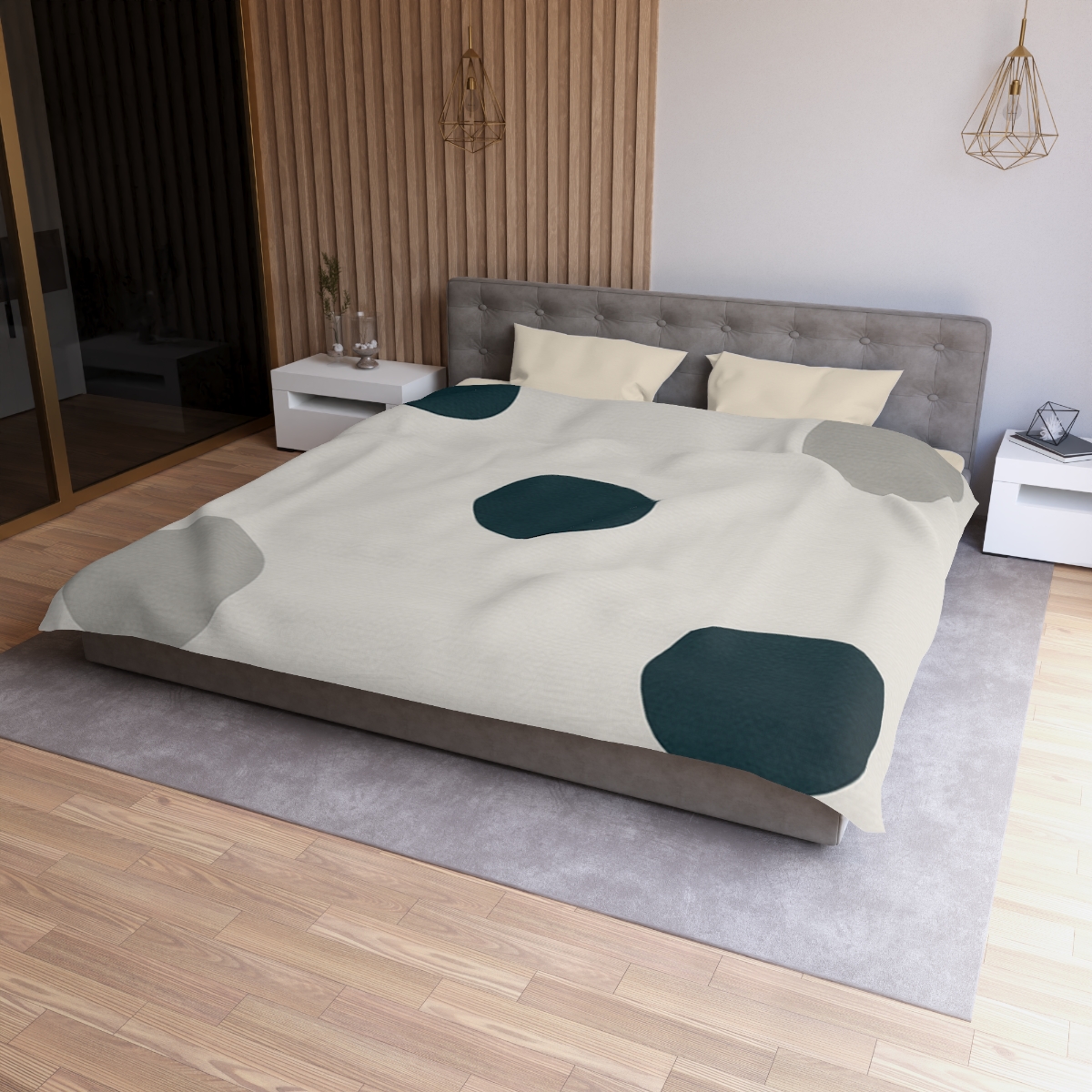 Sparse Dot Grid Rhythm personalized bedding duvets