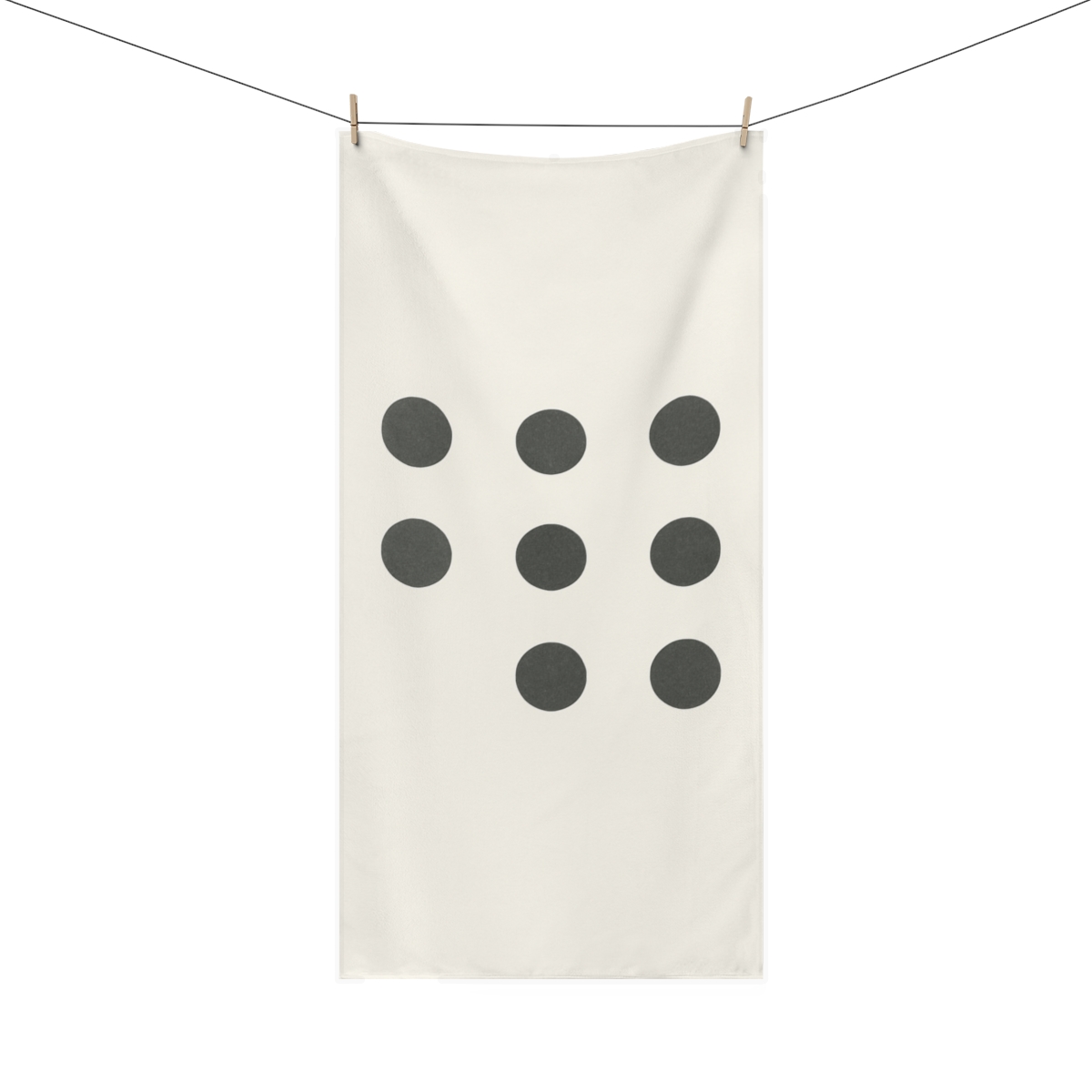 Sparse Dot Grid Shift personalized bath towels