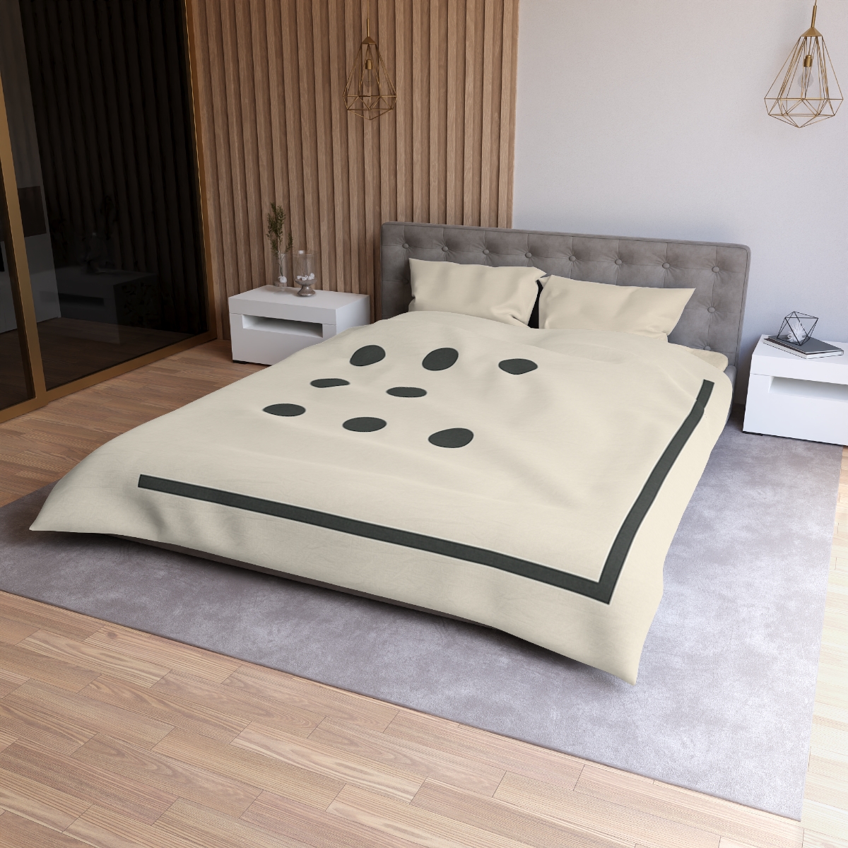 Sparse Dot Grid With Broken Frame trendy bedroom duvets