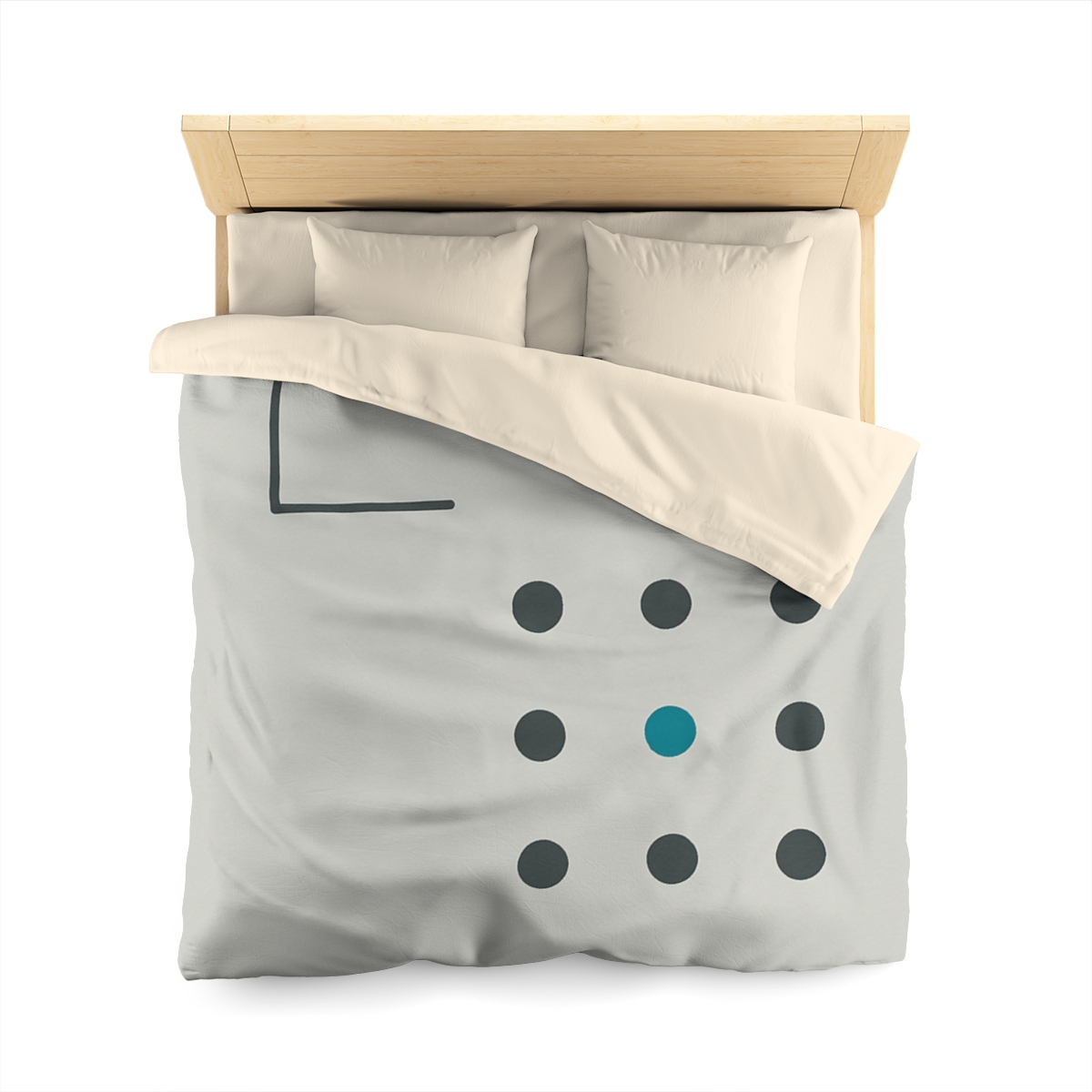 Sparse Dot Grid With Missing Corner designer printed duvets