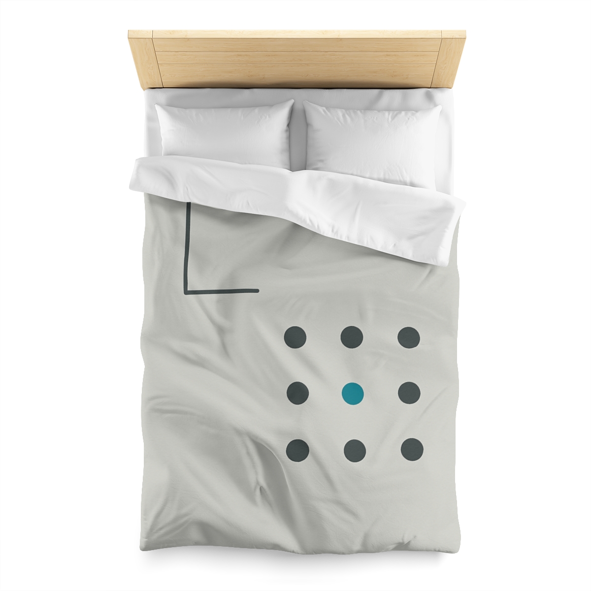 Sparse Dot Grid With Missing Corner designer printed duvets