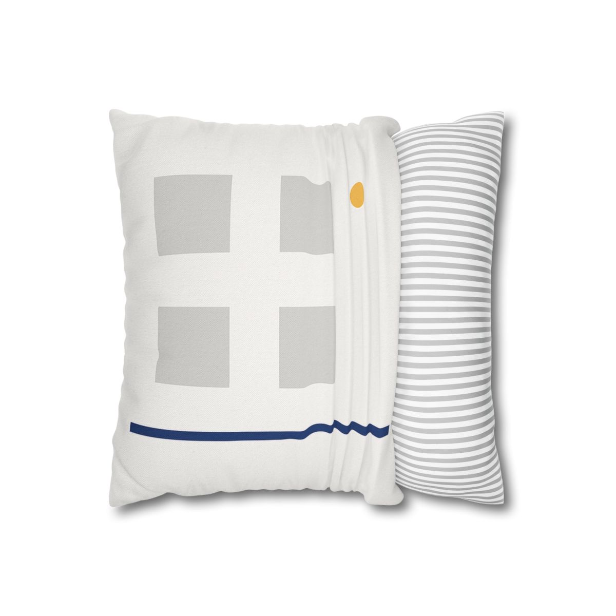 Sparse Grid With Missing Corner And Accent Point designer print pillow cases