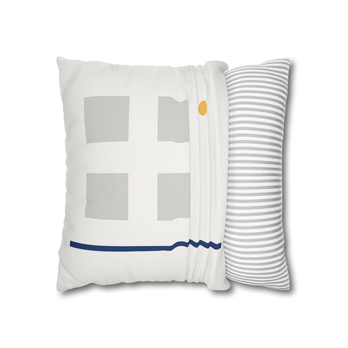 Sparse Grid With Missing Corner And Accent Point designer print pillow cases