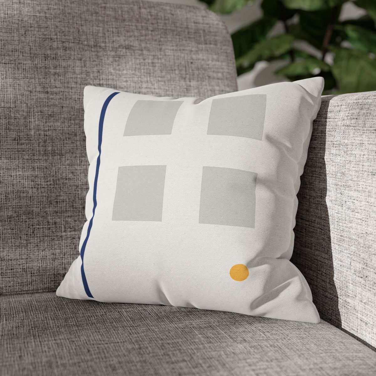 Sparse Grid With Missing Corner And Accent Point designer print pillow cases