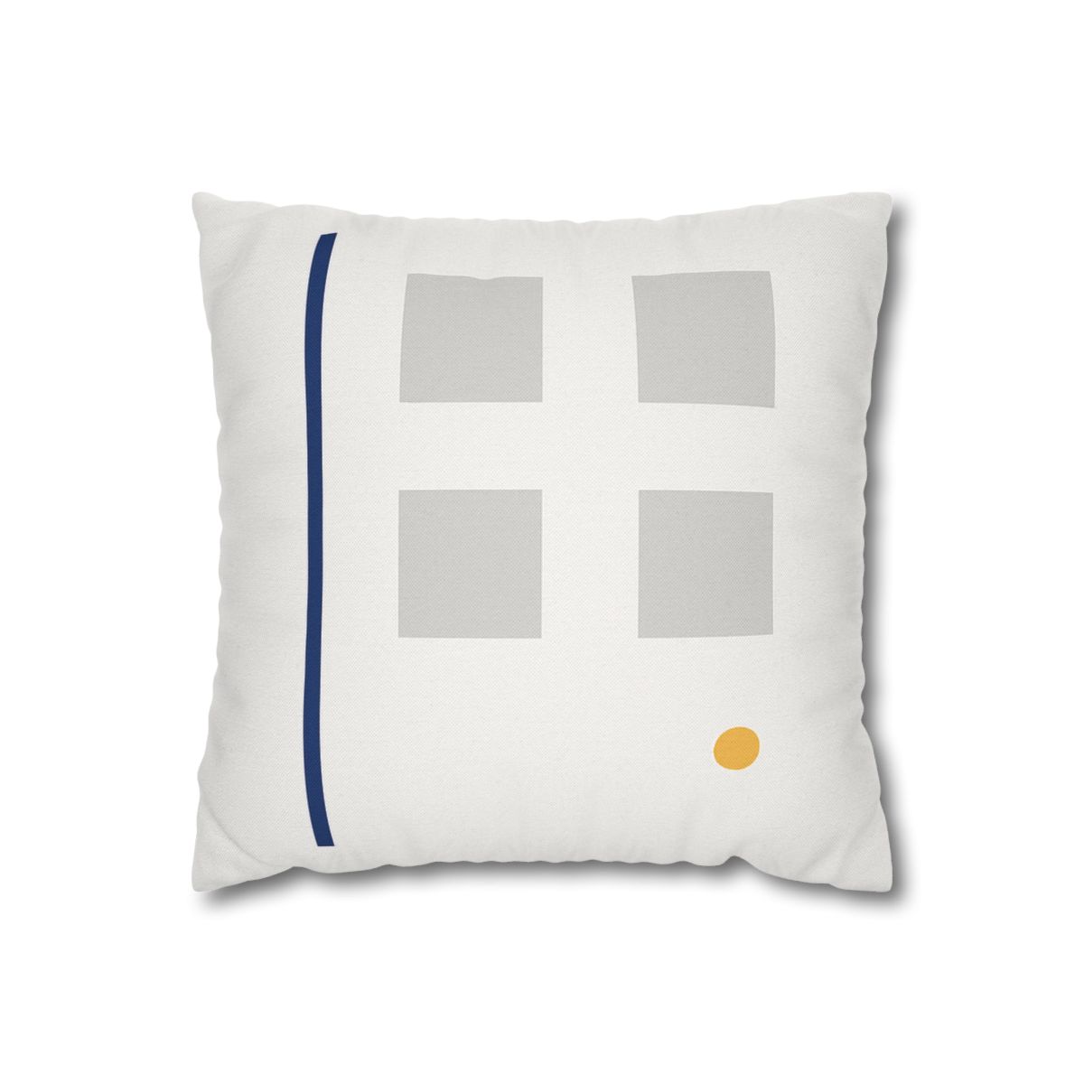 Sparse Grid With Missing Corner And Accent Point designer print pillow cases