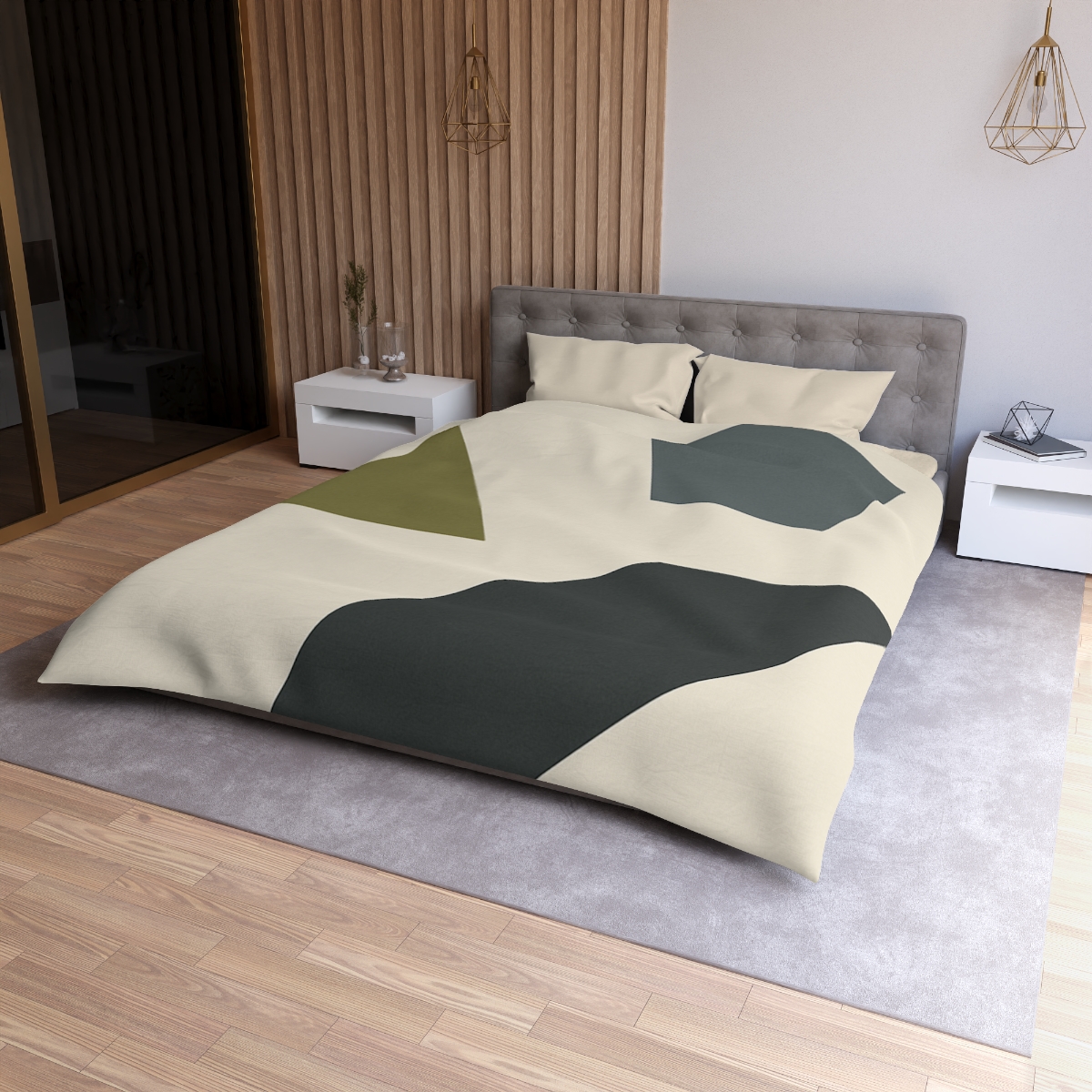 Sparse Polygon Cluster custom duvets