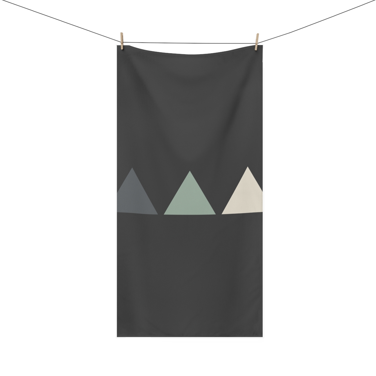 Sparse Triangle Rhythm personalized bath towels