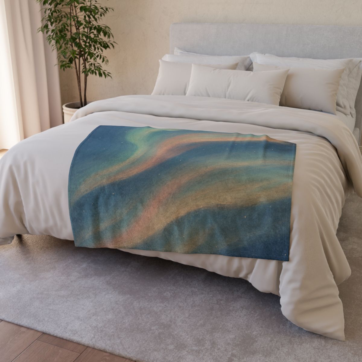 Spectral Aurora Drift unique gift blankets
