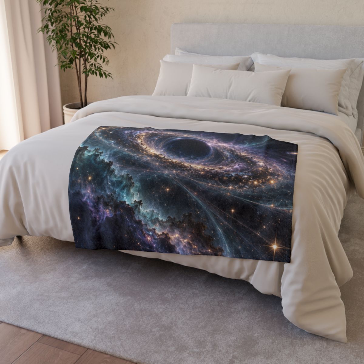 Spectral Dust Halo designer printed blankets [AI-e229e737-83ff3cec8408]