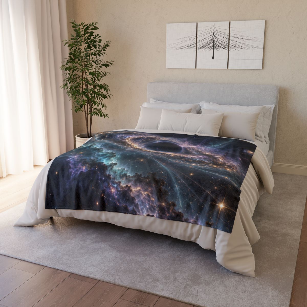 Spectral Dust Halo designer printed blankets [AI-e229e737-f5a435a27604]