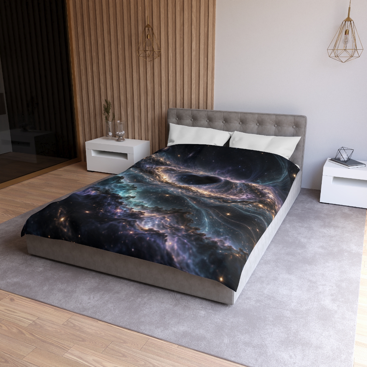Spectral Dust Halo personalized bedding duvets [AI-e229e737-796ebefce767]