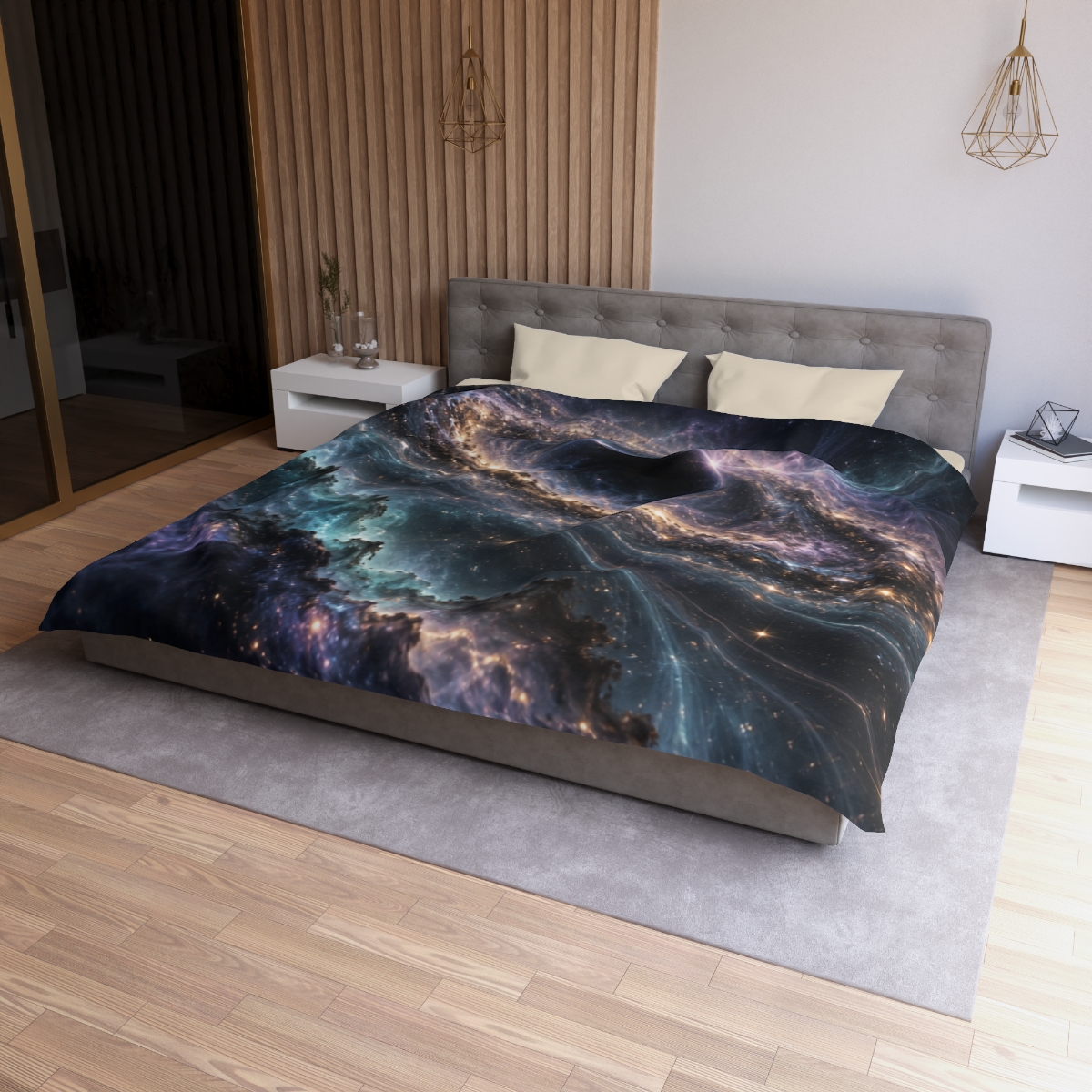 Spectral Dust Halo personalized bedding duvets [AI-e229e737-b28cc874d4cd]