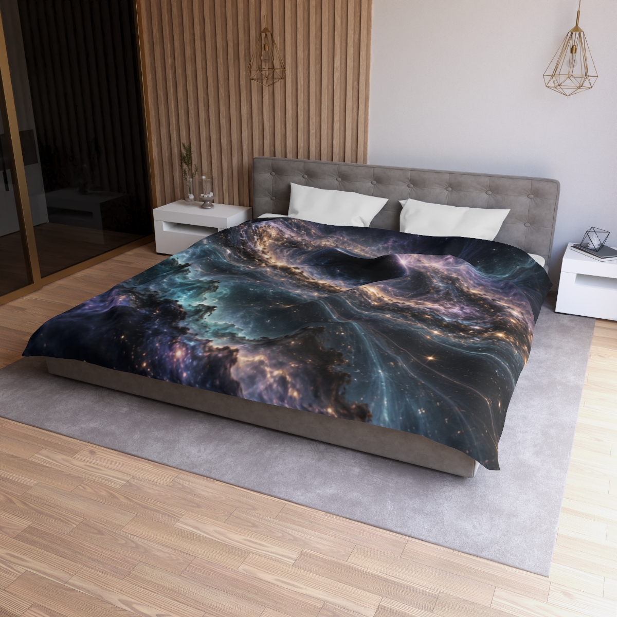 Spectral Dust Halo personalized bedding duvets [AI-e229e737-8163d6e915b7]