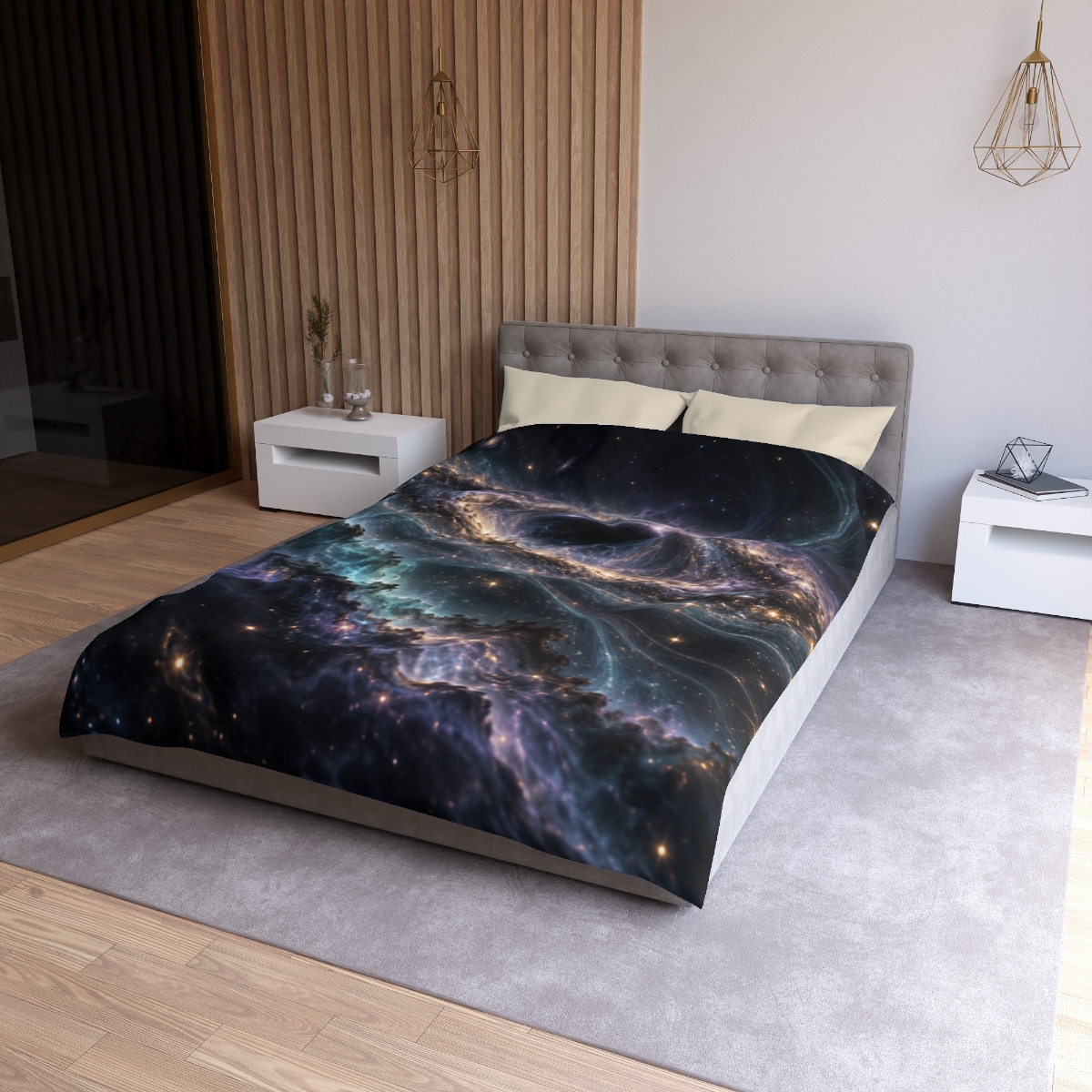 Spectral Dust Halo personalized bedding duvets [AI-e229e737-79c3bc7a659c]