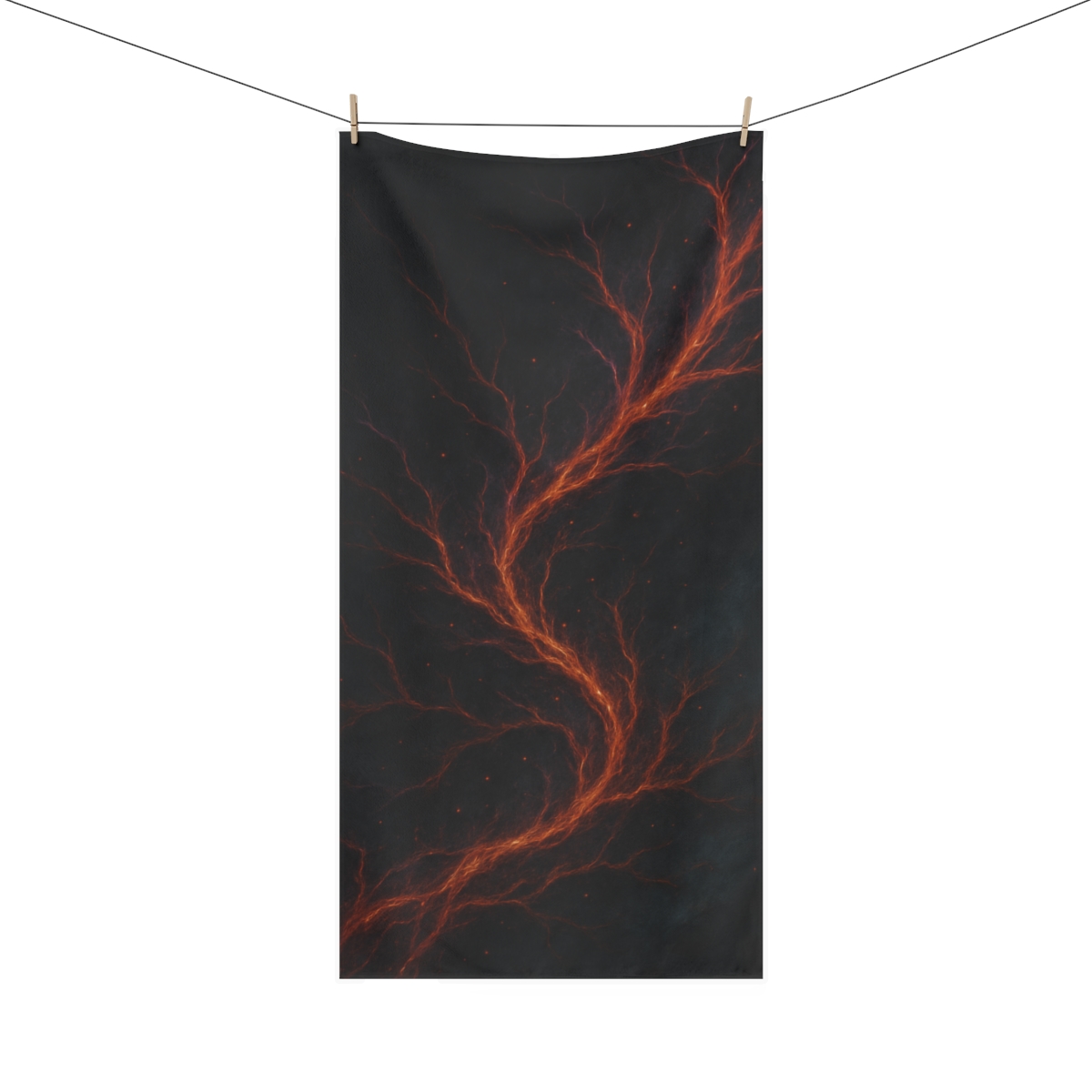 Spectral Filament Ember Tapestry personalized bath towels