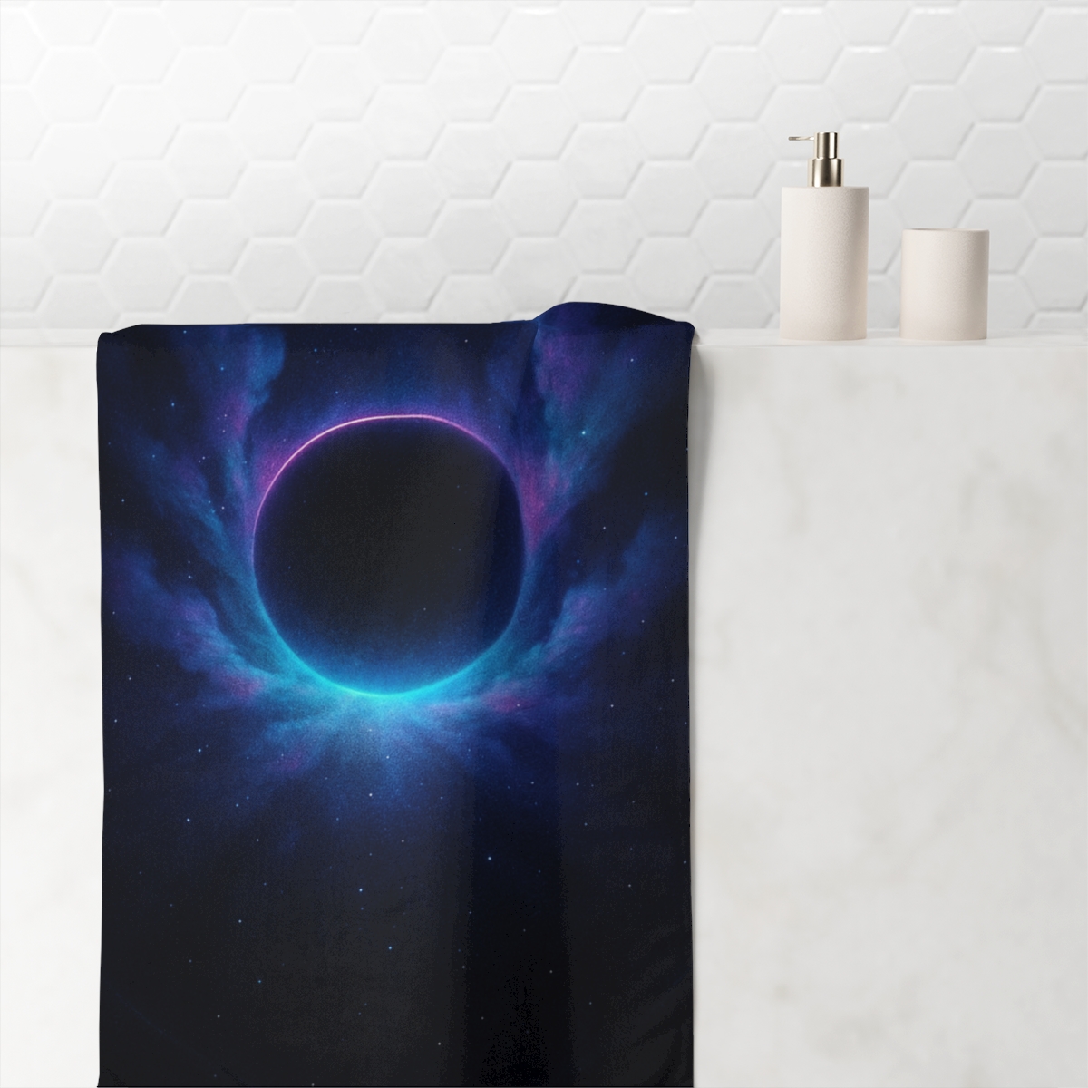 Spectral Horizon Bloom trendy hand towels