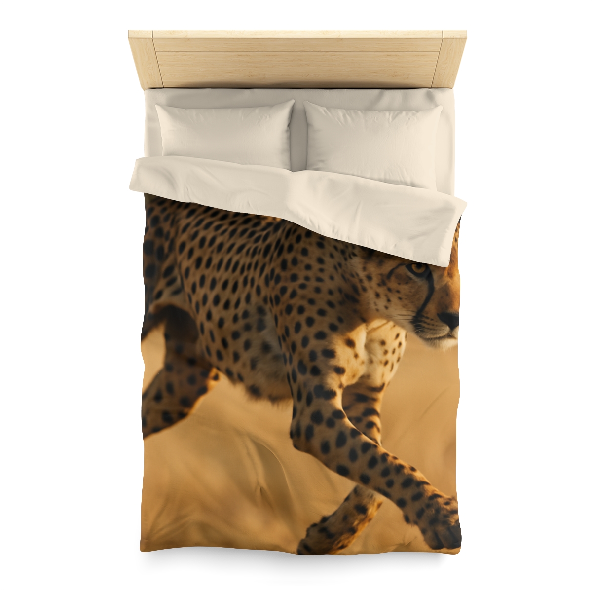 Speed Whisper Cheetah designer printed duvets