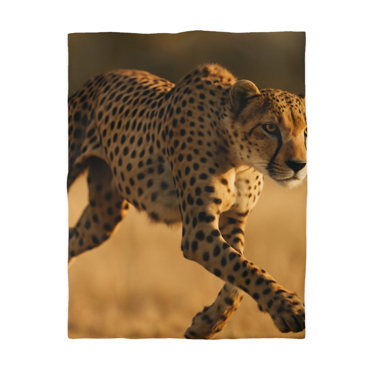Speed Whisper Cheetah designer printed duvets
