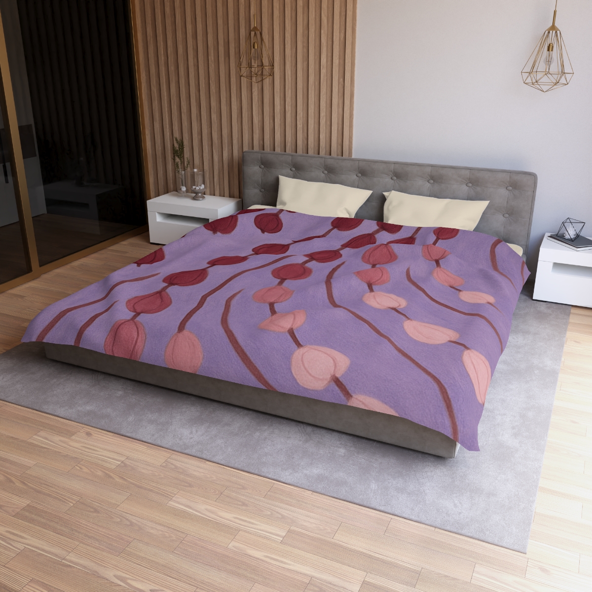 Spiral Bud Cascade personalized bedding duvets