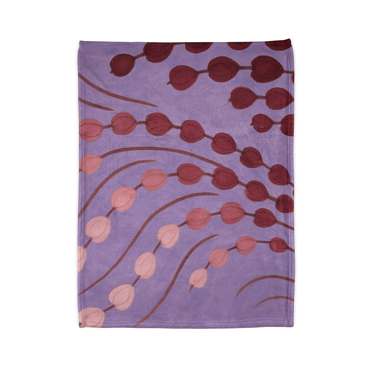 Spiral Bud Cascade designer printed blankets