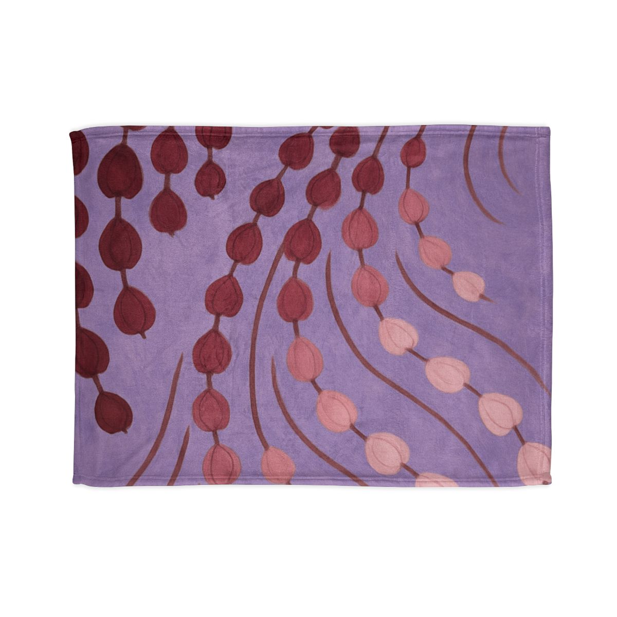 Spiral Bud Cascade designer printed blankets