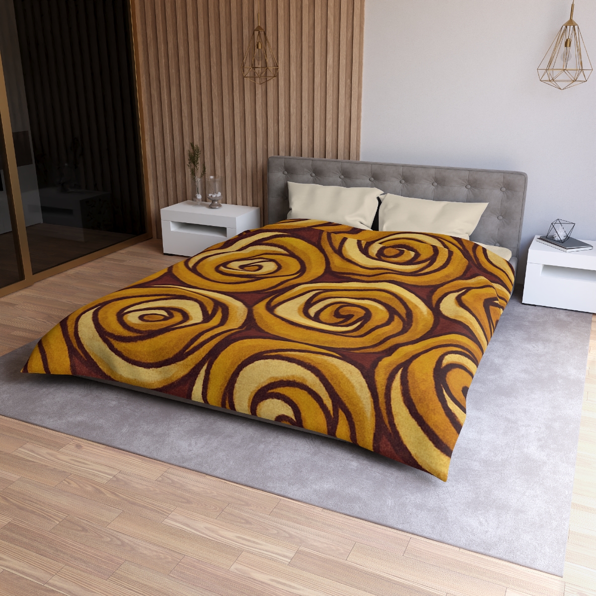 Spiral Bud Tessellation unique patterned duvets