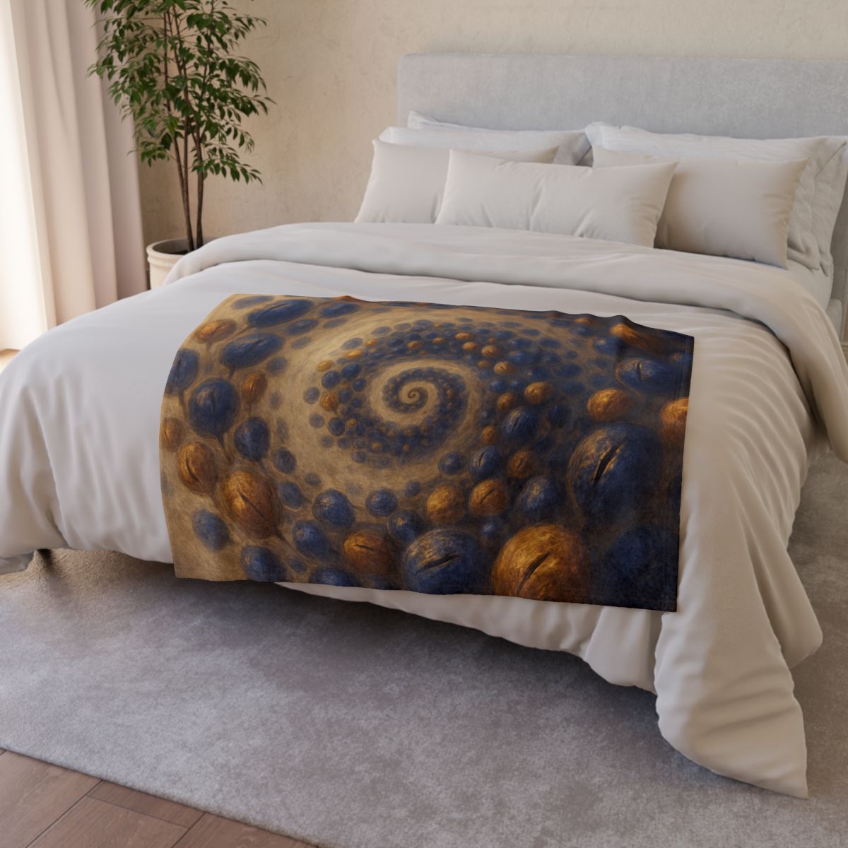 Spiral Seed Cluster decorative home blankets