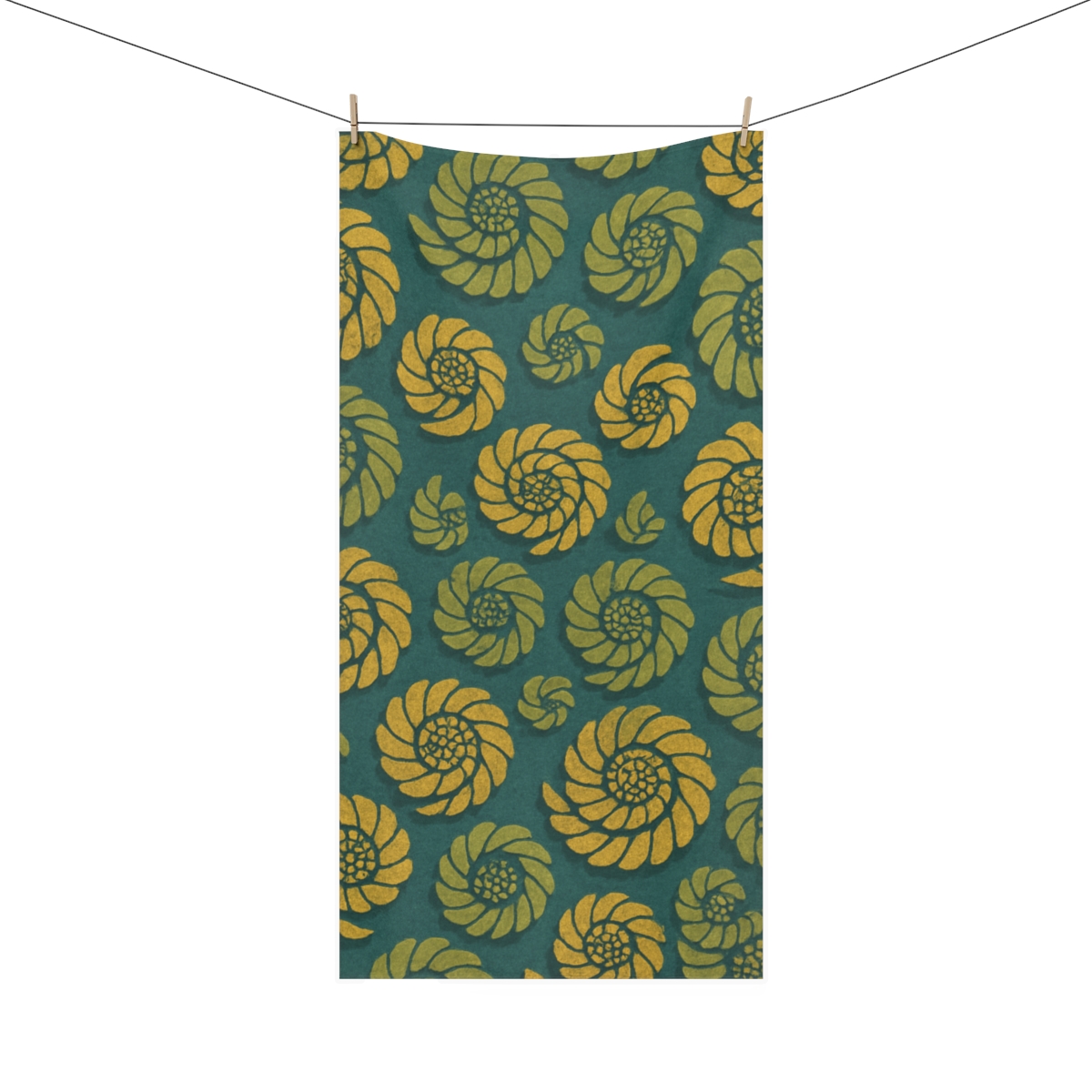 Spiral Seed Pod Array decorative home towels