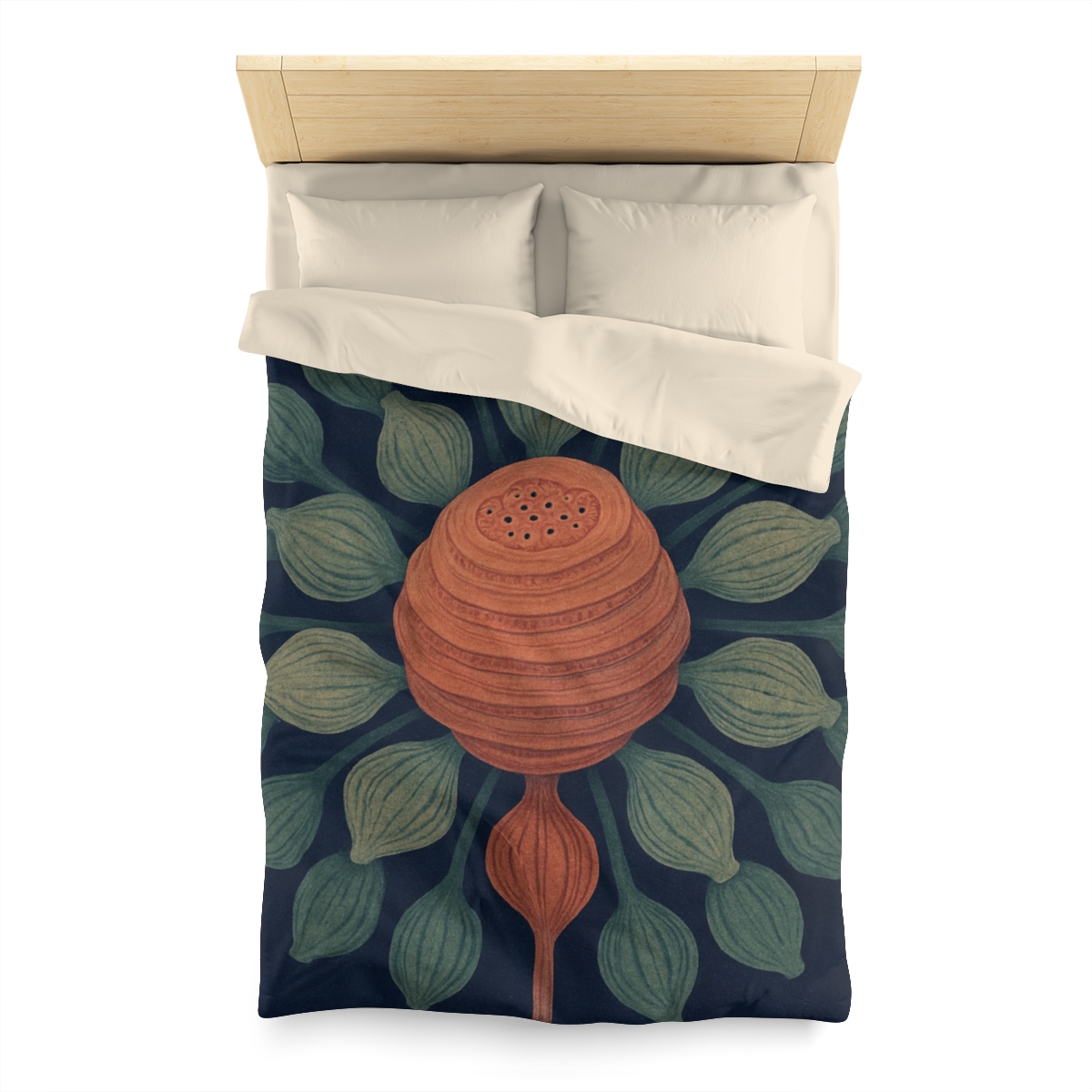 Spiral Seed Pod Halo unique patterned duvets