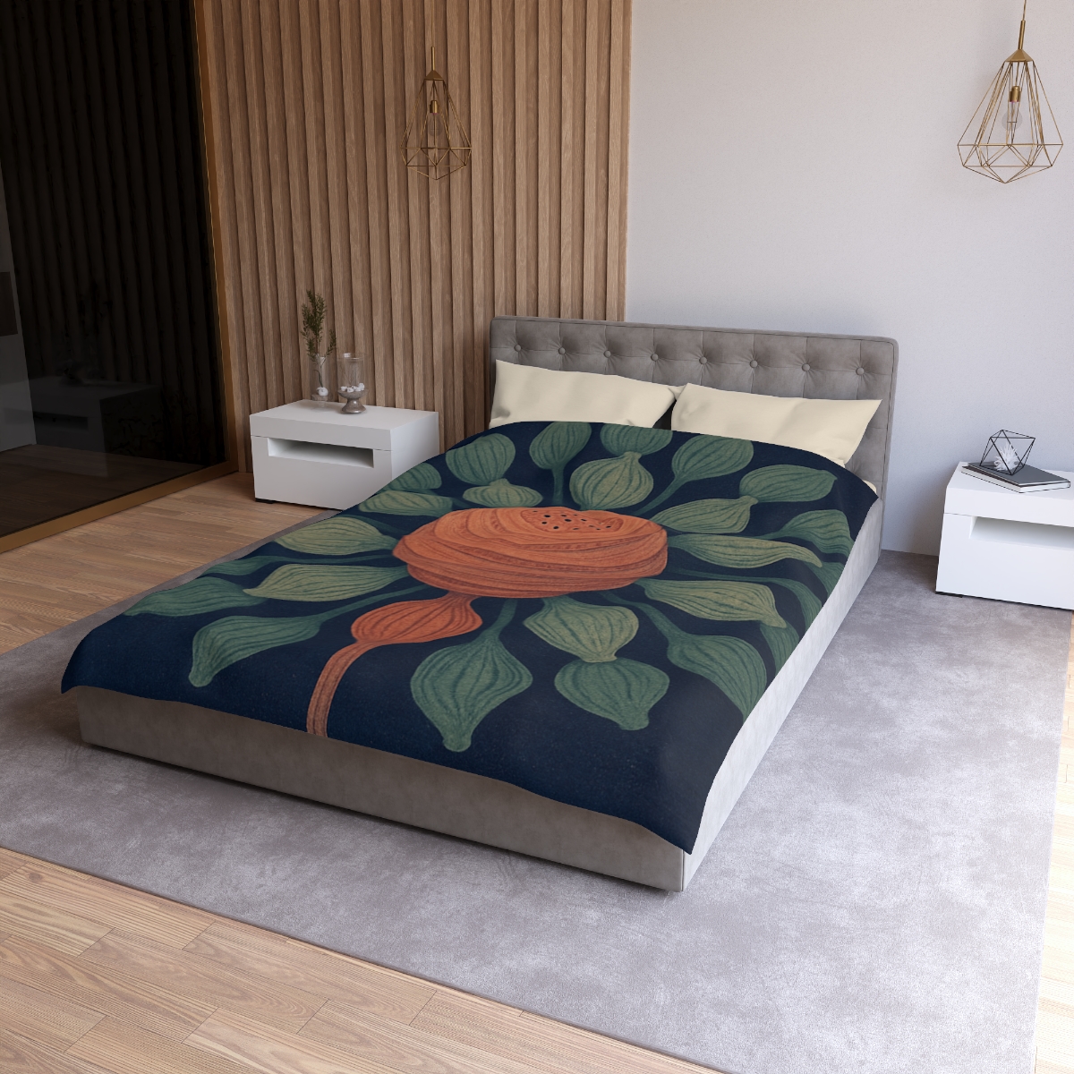 Spiral Seed Pod Halo unique patterned duvets