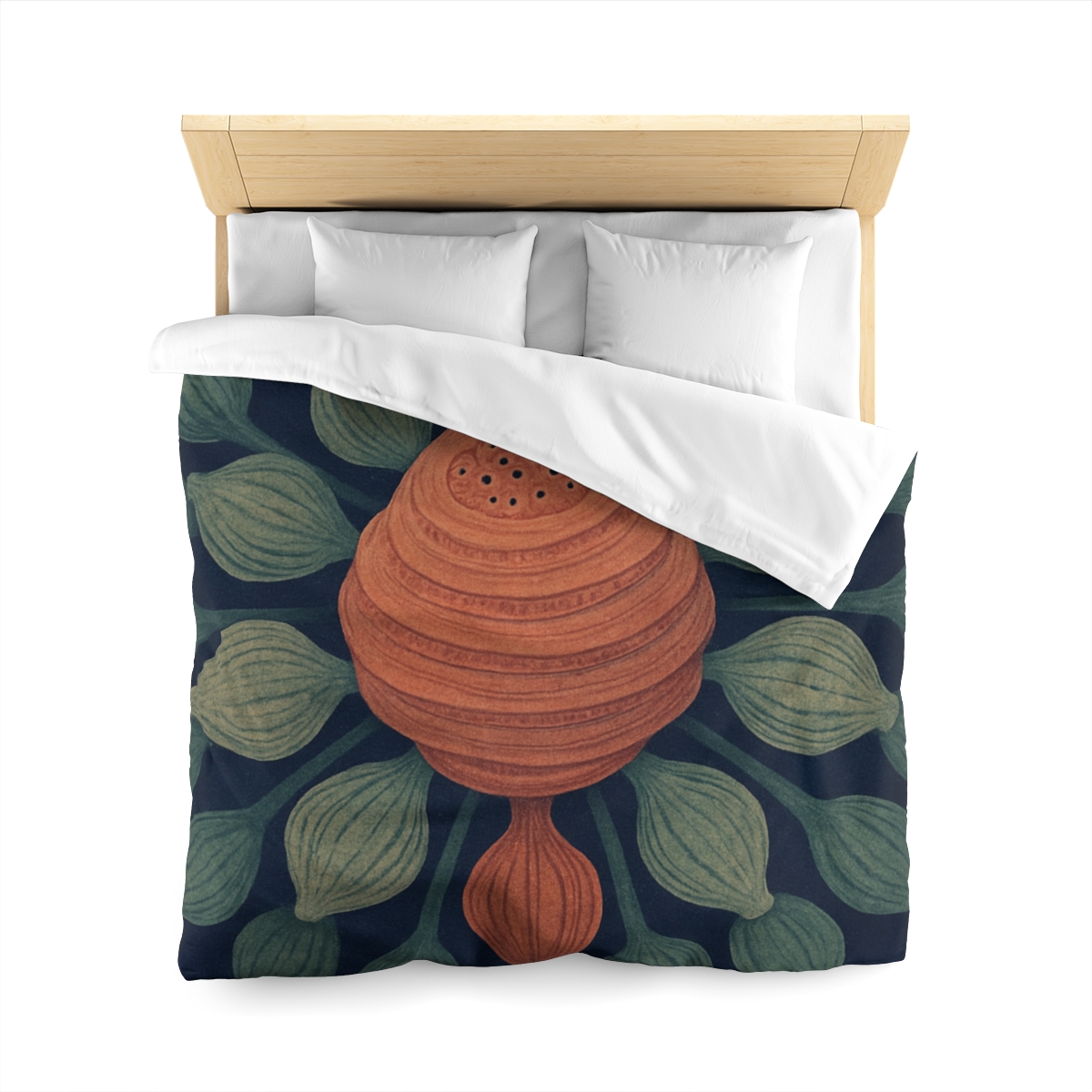 Spiral Seed Pod Halo unique patterned duvets