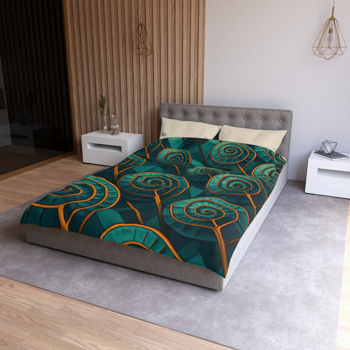 Spiral Seed Pod Matrix personalized bedding duvets