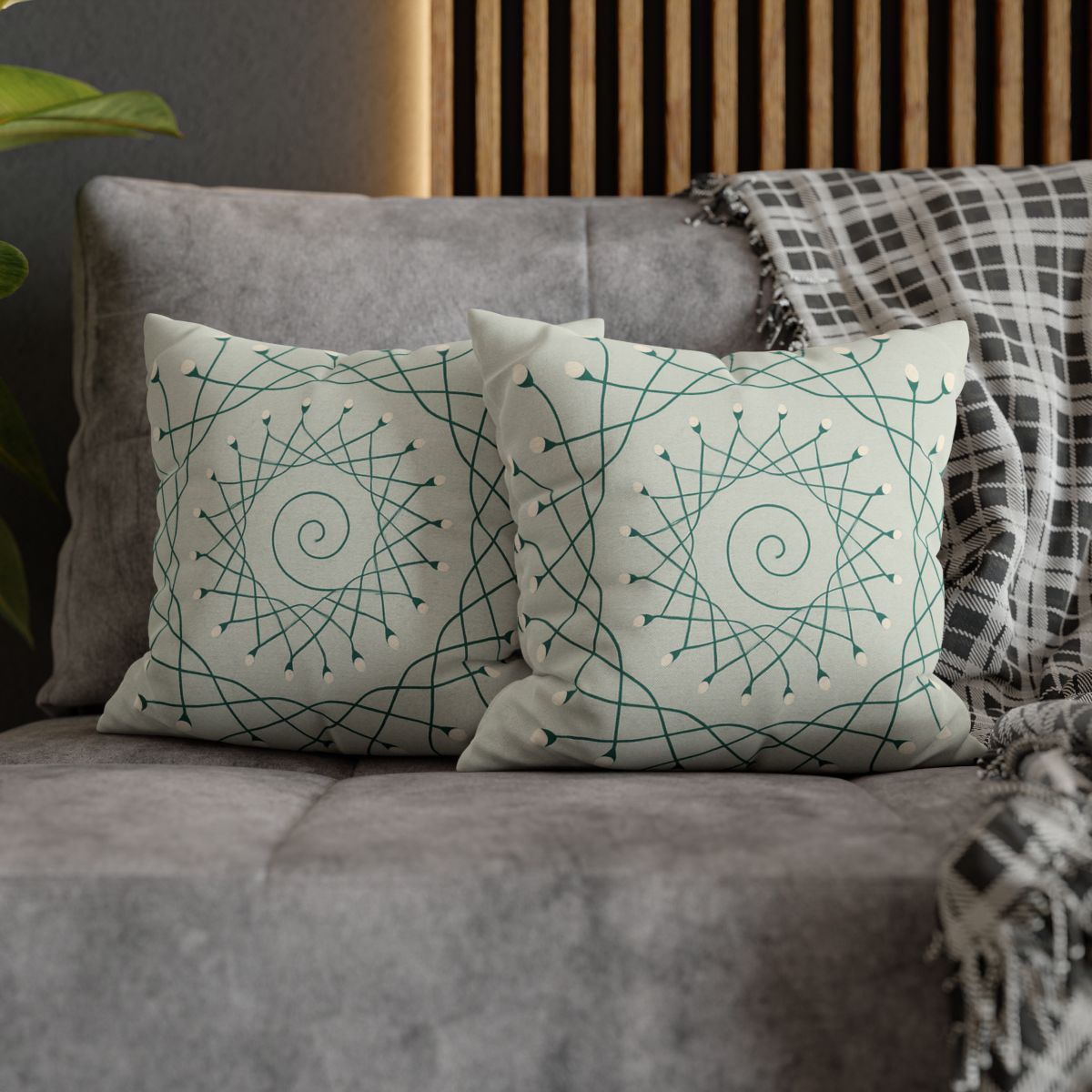 Spiral Sprout Lattice custom pillow cases