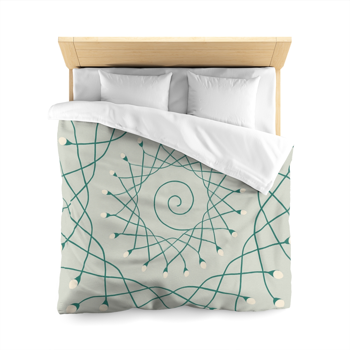 Spiral Sprout Lattice personalized bedding duvets