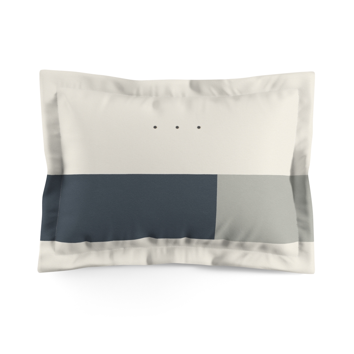 Split Band With Floating Dot Row soft plush pillows