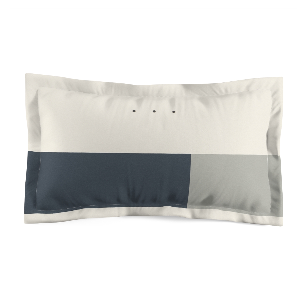 Split Band With Floating Dot Row soft plush pillows
