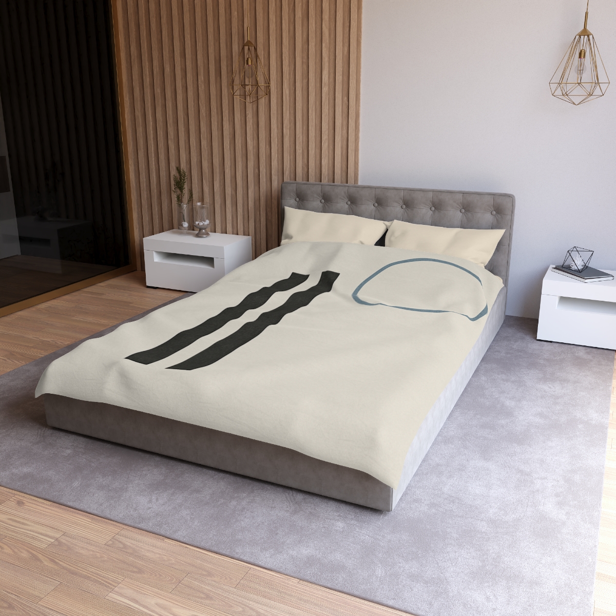 Split Column And Floating Ring custom duvets