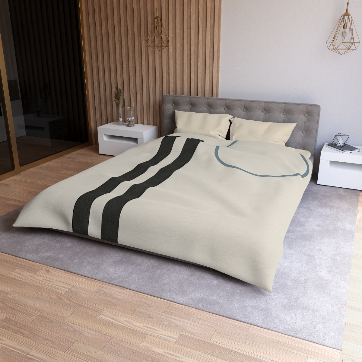 Split Column And Floating Ring custom duvets