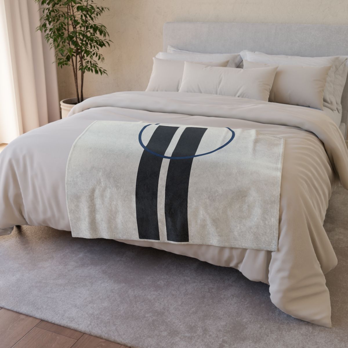 Split Column And Orbiting Ring soft fleece blankets