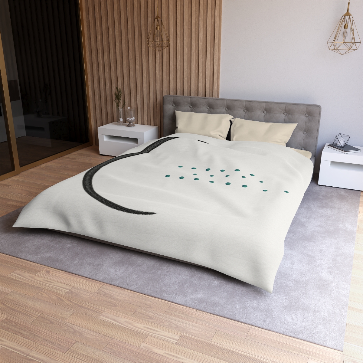 Split Crescent And Parallel Dots warm winter duvets