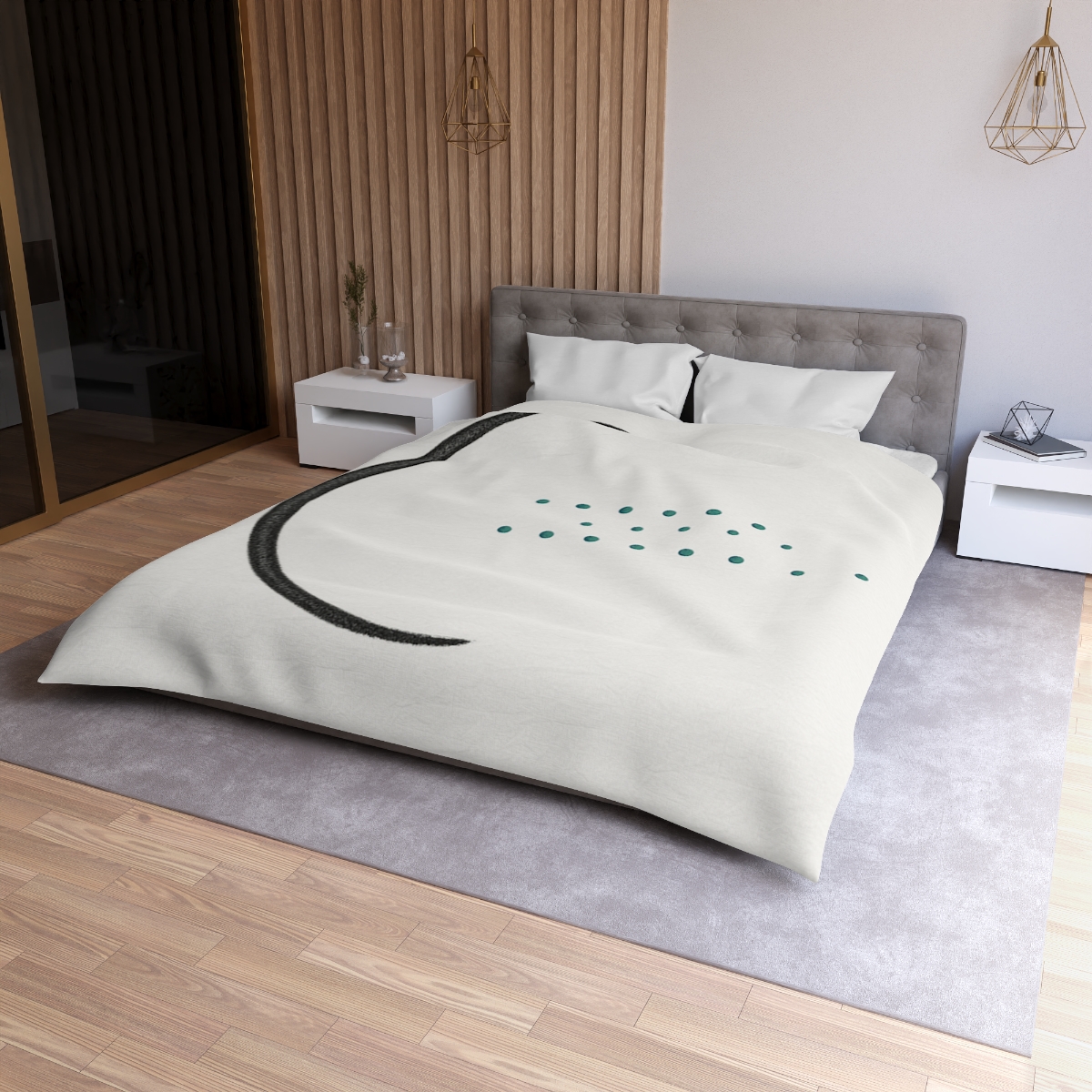 Split Crescent And Parallel Dots warm winter duvets