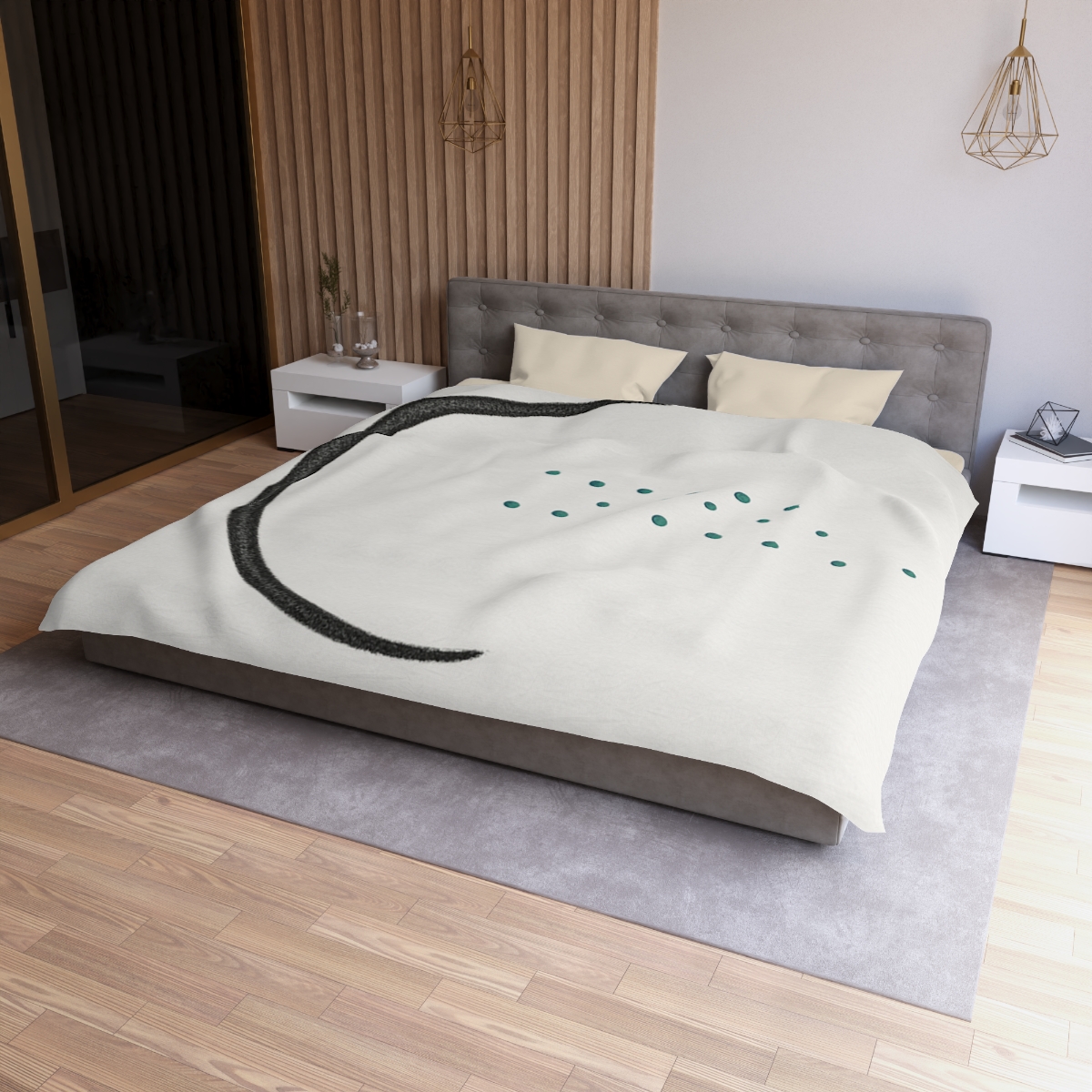 Split Crescent And Parallel Dots warm winter duvets