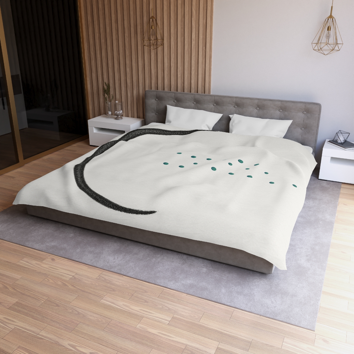 Split Crescent And Parallel Dots warm winter duvets