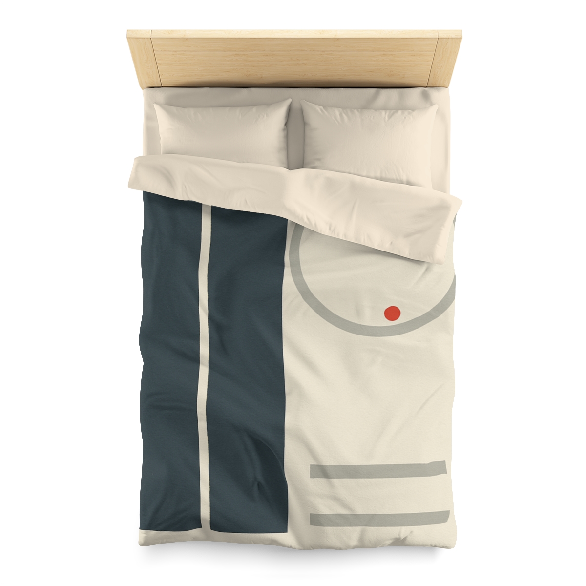 Split Rectangle With Floating Ring personalized bedding duvets